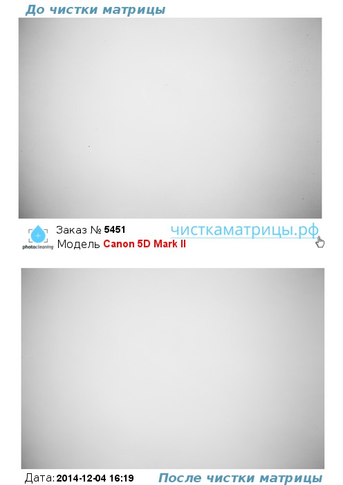 Чистка матрицы Canon 5D Mark II