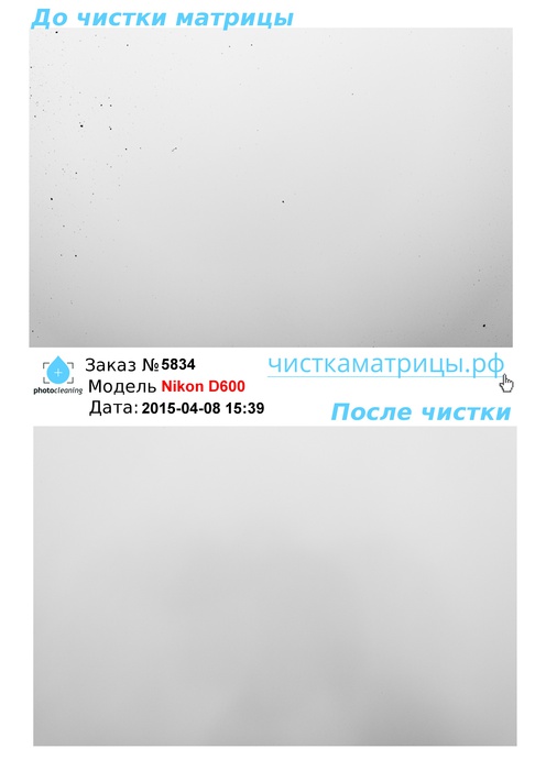 Чистка матрицы Nikon D600 Чистка матрицы Nikon D600