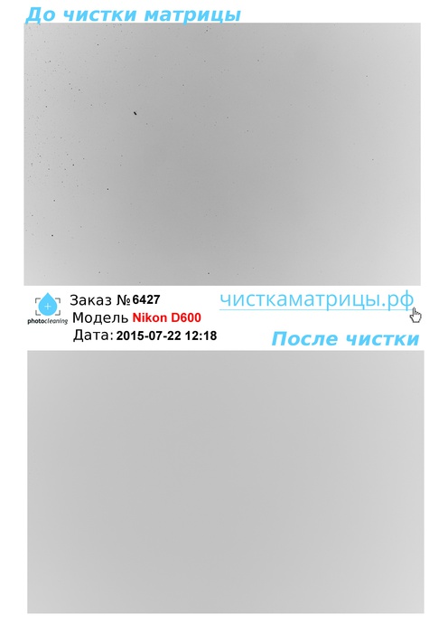 Чистка матрицы Nikon D600 Чистка матрицы Nikon D600