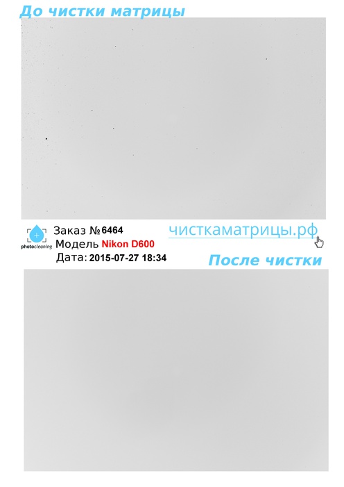 Чистка матрицы Nikon D600 Чистка матрицы Nikon D600