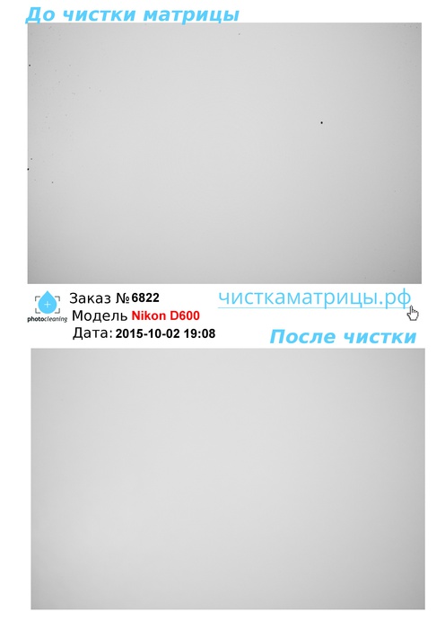 Чистка матрицы Nikon D600 Чистка матрицы Nikon D600