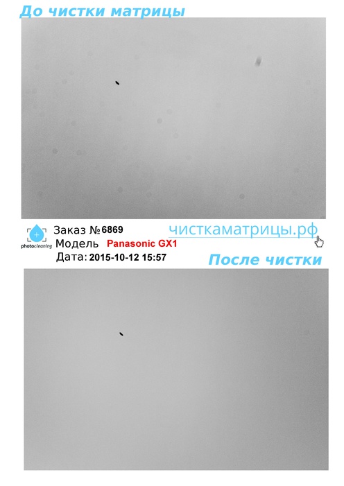 Чистка матрицы Panasonic GX1 Чистка матрицы Panasonic GX1