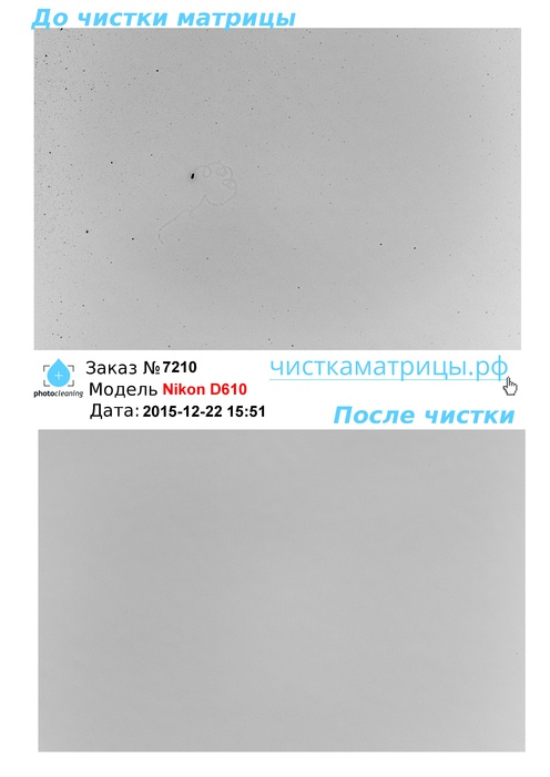 Чистка матрицы Nikon D610 Чистка матрицы Nikon D610