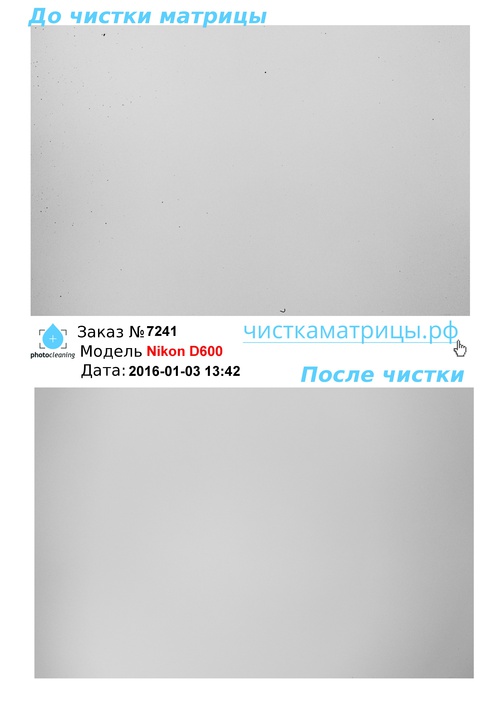 Чистка матрицы Nikon D600 Чистка матрицы Nikon D600