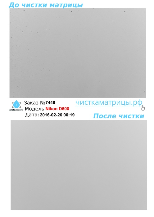 Чистка матрицы Nikon D600 Чистка матрицы Nikon D600