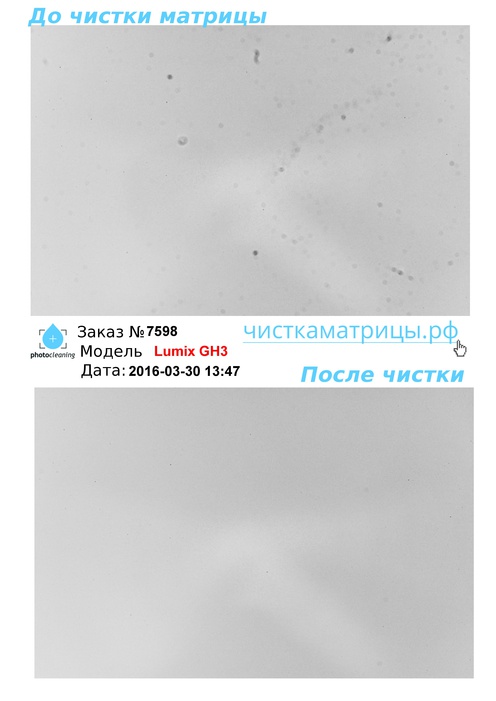 Чистка матрицы Lumix GH3 Чистка матрицы Lumix GH3