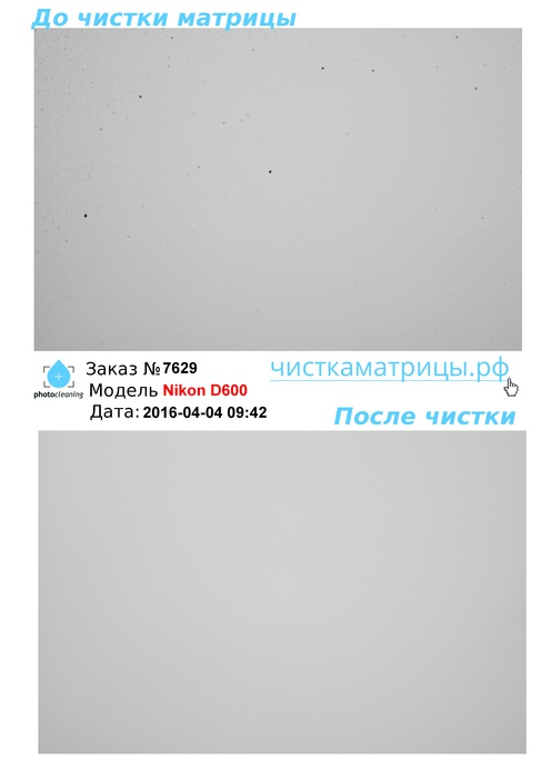 Чистка матрицы Nikon D600 Чистка матрицы Nikon D600