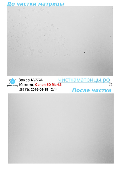 Чистка матрицы Canon 5D Mark3 Чистка матрицы Canon 5D Mark3