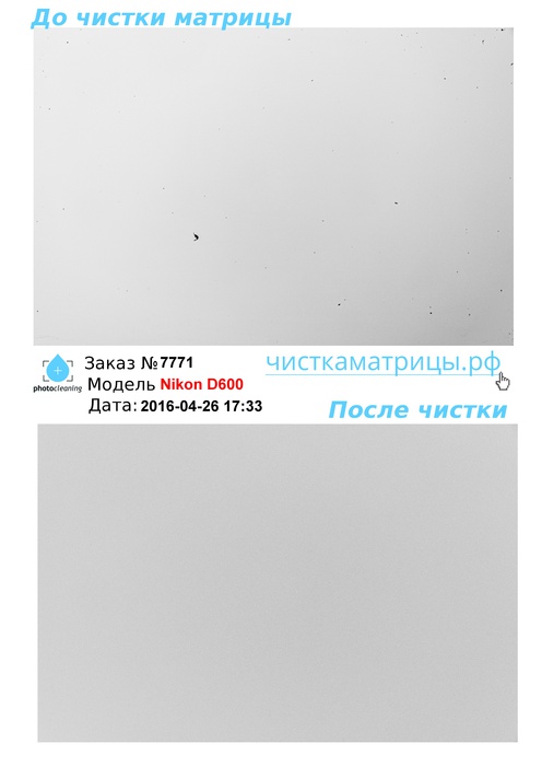 Чистка матрицы Nikon D600 Чистка матрицы Nikon D600