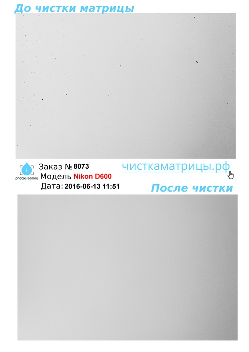 Чистка матрицы Nikon D600 Чистка матрицы Nikon D600