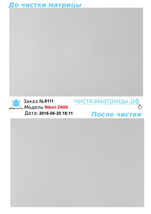 Чистка матрицы Nikon D600 Чистка матрицы Nikon D600