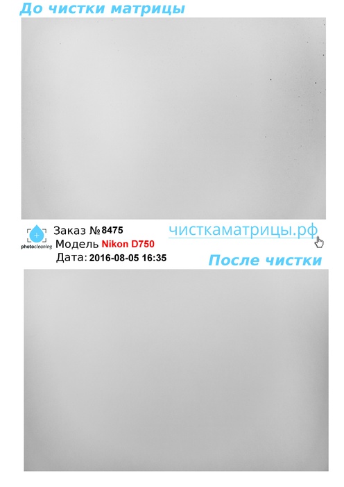 Чистка матрицы Nikon D750 Чистка матрицы Nikon D750