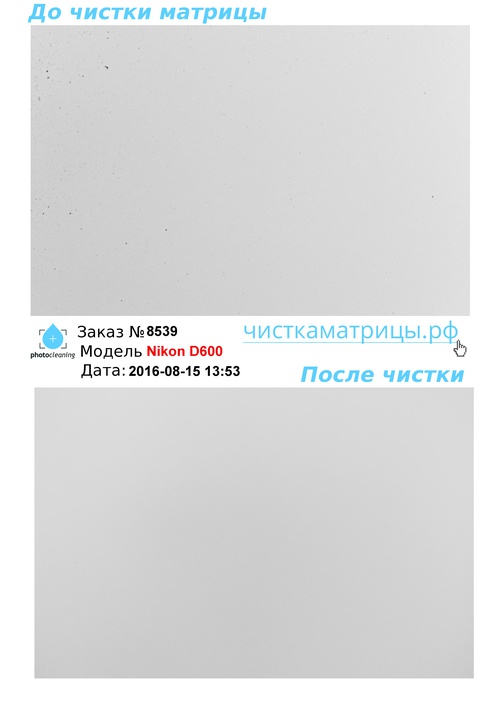 Чистка матрицы Nikon D600 Чистка матрицы Nikon D600