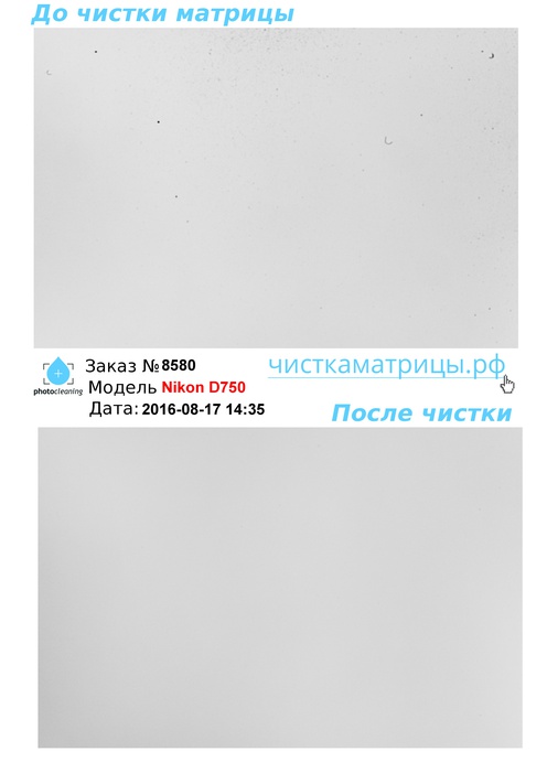 Чистка матрицы Nikon D750 Чистка матрицы Nikon D750