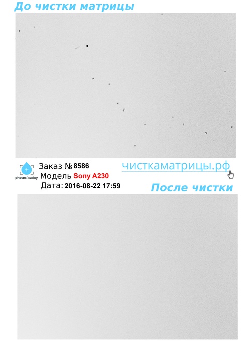 Чистка матрицы Sony A230 Чистка матрицы Sony A230