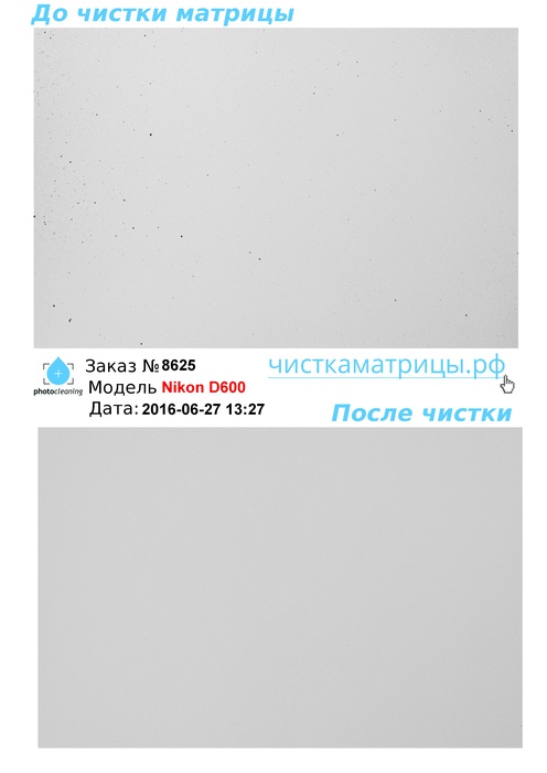 Чистка матрицы Nikon D600 Чистка матрицы Nikon D600