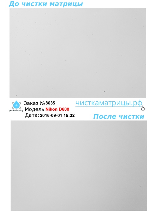 Чистка матрицы Nikon D600 Чистка матрицы Nikon D600