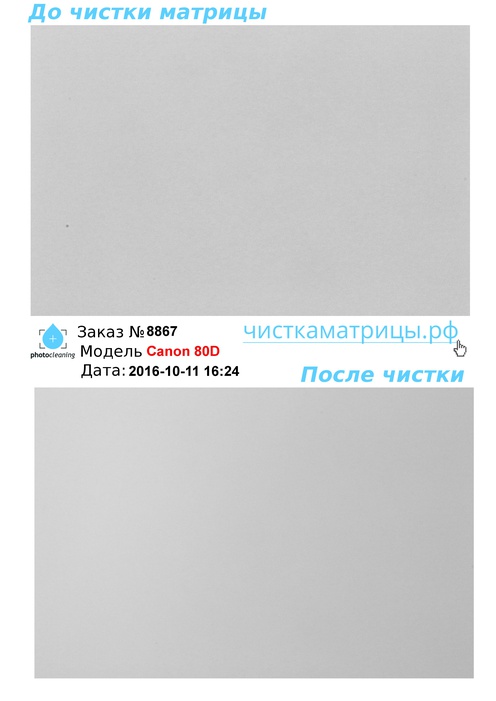 Чистка матрицы Canon 80D Чистка матрицы Canon 80D