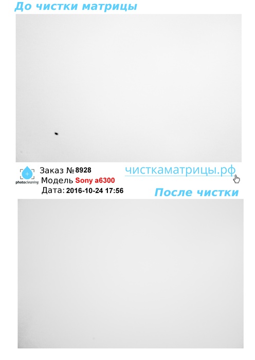 Чистка матрицы Sony a6300 Чистка матрицы Sony a6300