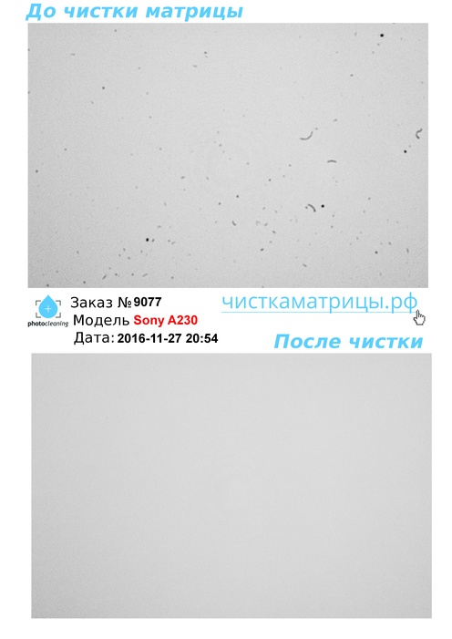 Чистка матрицы Sony A230 Чистка матрицы Sony A230