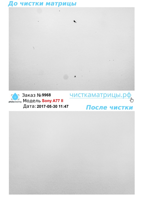 Чистка матрицы Sony A77 II Чистка матрицы Sony A77 II