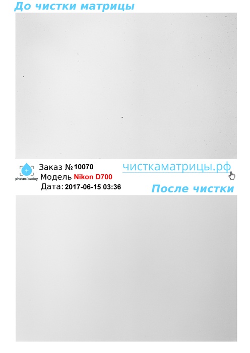 Чистка матрицы Nikon D700 Чистка матрицы Nikon D700