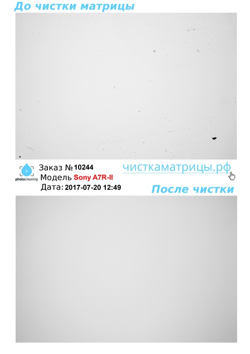 Чистка матрицы Sony A7R-II Чистка матрицы Sony A7R-II