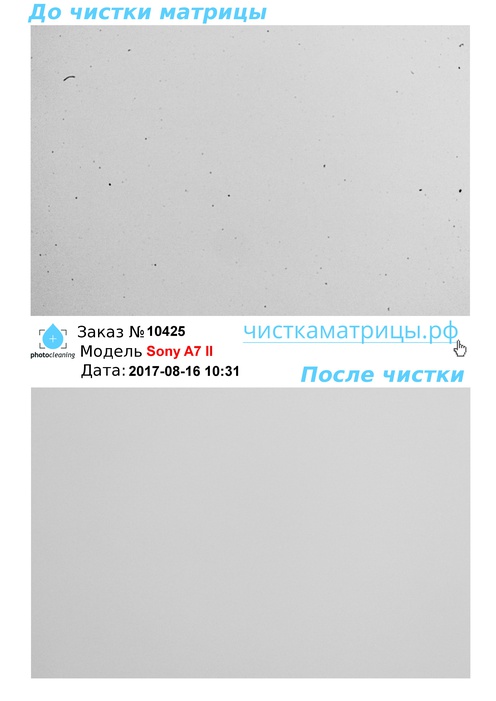 Чистка матрицы Sony A7 II Чистка матрицы Sony A7 II