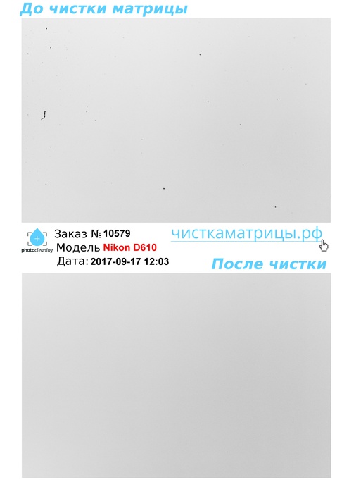 Чистка матрицы Nikon D610 Чистка матрицы Nikon D610