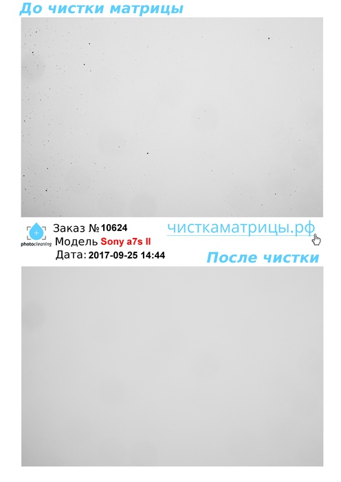 Чистка матрицы Sony a7s II Чистка матрицы Sony a7s II