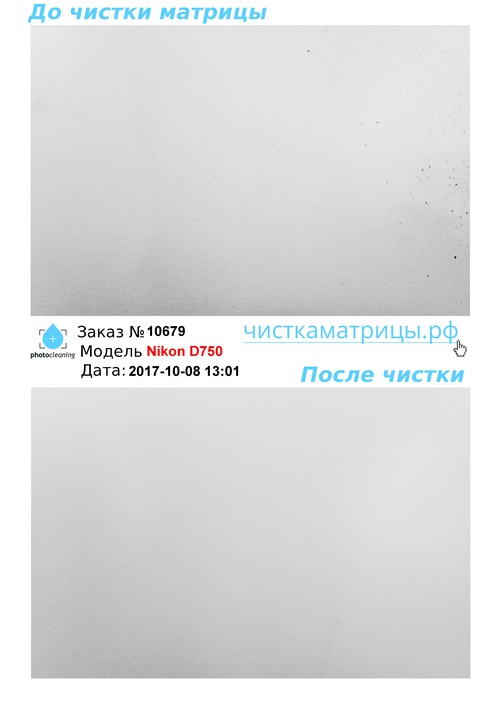 Чистка матрицы Nikon D750 Чистка матрицы Nikon D750