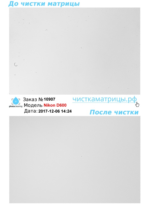 Чистка матрицы Nikon D600 Чистка матрицы Nikon D600