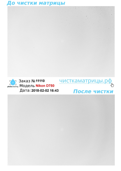 Чистка матрицы Nikon D750 Чистка матрицы Nikon D750