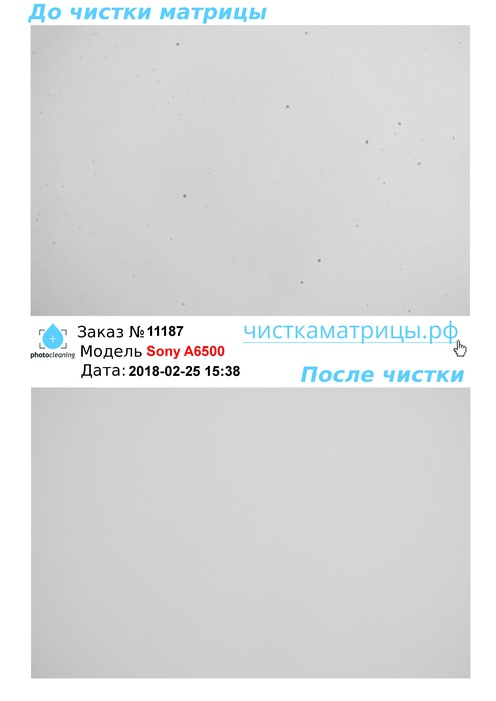 Чистка матрицы Sony A6500 Чистка матрицы Sony A6500
