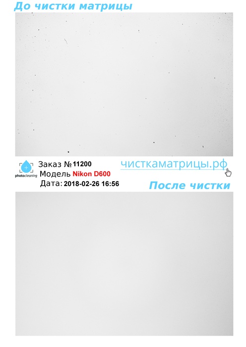 Чистка матрицы Nikon D600 Чистка матрицы Nikon D600