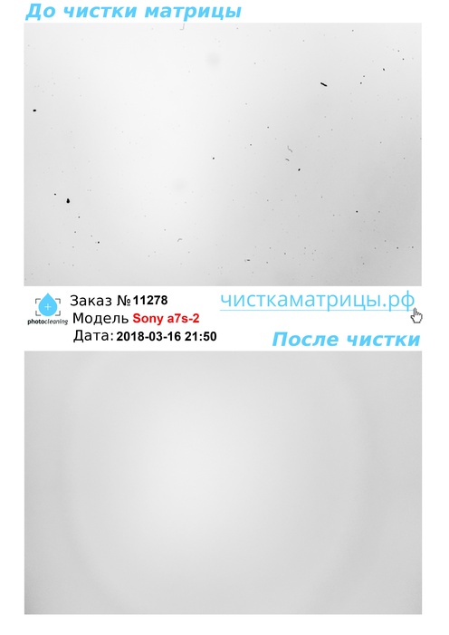 Чистка матрицы Sony a7s-2 Чистка матрицы Sony a7s-2