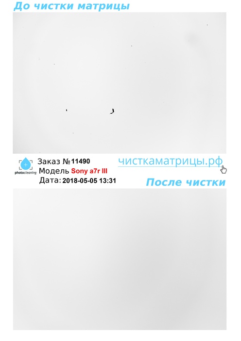 Чистка матрицы Sony a7r III Чистка матрицы Sony a7r III