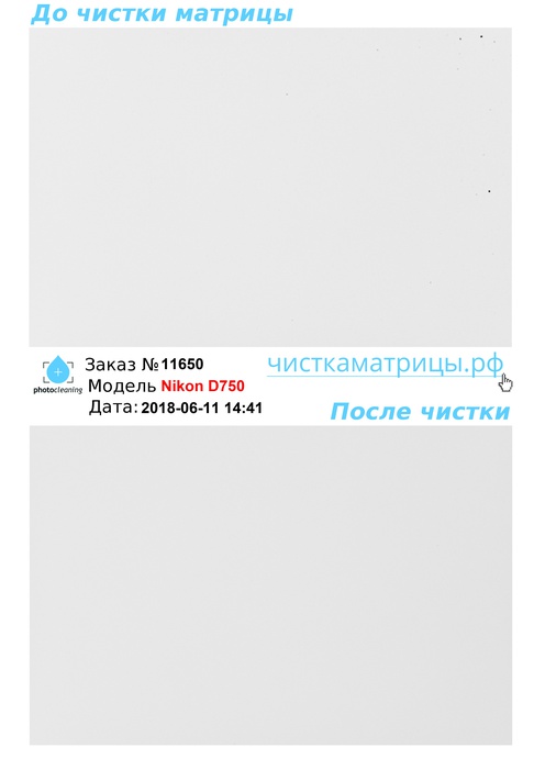 Чистка матрицы Nikon D750 Чистка матрицы Nikon D750