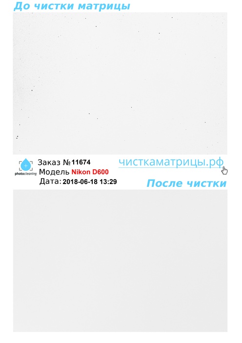 Чистка матрицы Nikon D600 Чистка матрицы Nikon D600