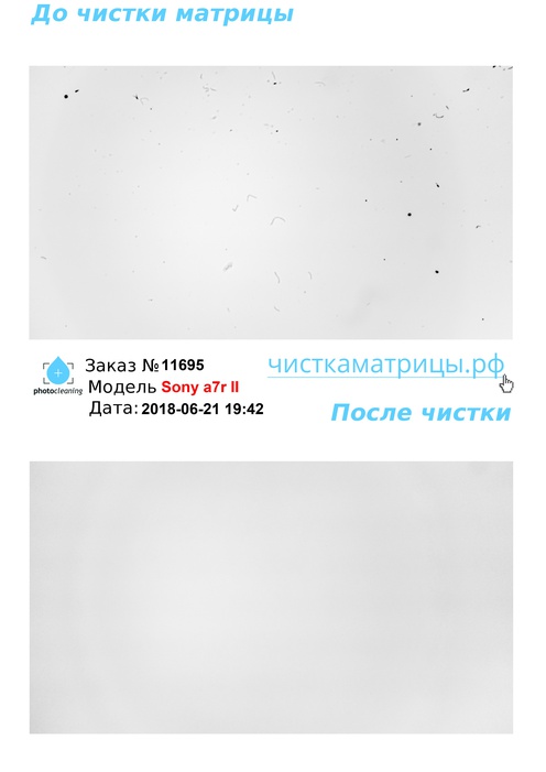 Чистка матрицы Sony a7r II Чистка матрицы Sony a7r II