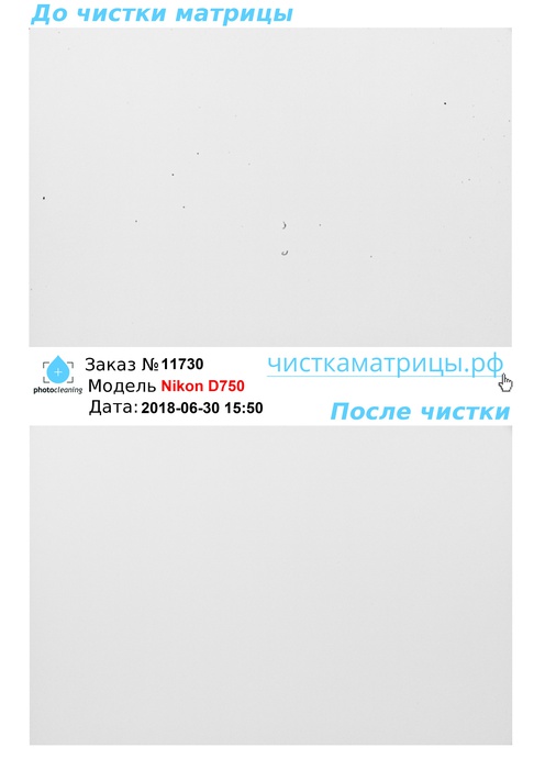 Чистка матрицы Nikon D750 Чистка матрицы Nikon D750