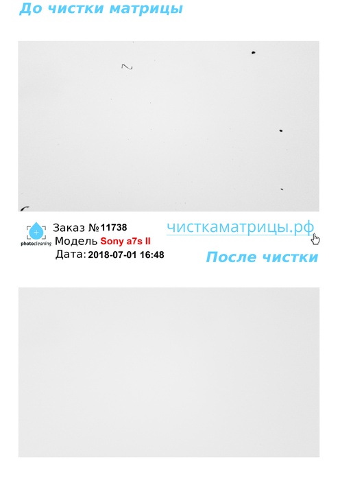 Чистка матрицы Sony a7s II Чистка матрицы Sony a7s II