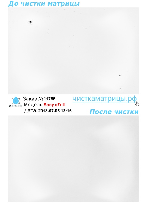 Чистка матрицы Sony a7r II Чистка матрицы Sony a7r II