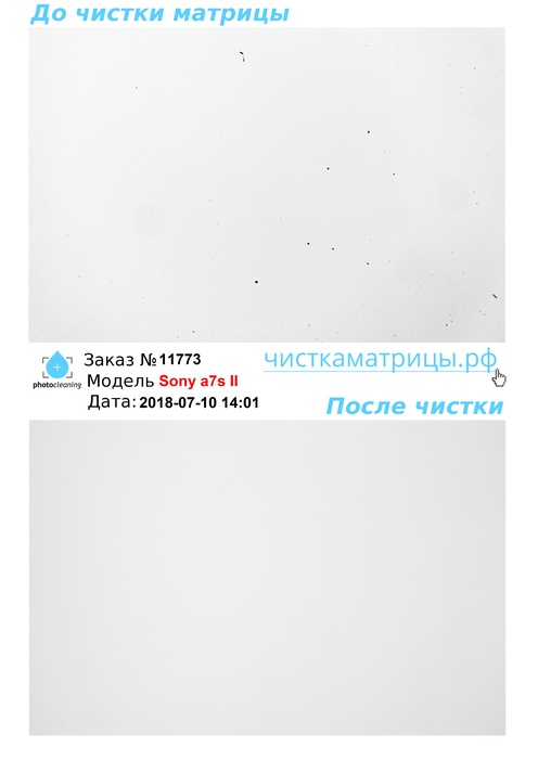 Чистка матрицы Sony a7s II Чистка матрицы Sony a7s II
