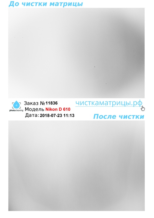 Чистка матрицы Nikon D 610 Чистка матрицы Nikon D 610