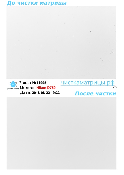 Чистка матрицы Nikon D750 Чистка матрицы Nikon D750